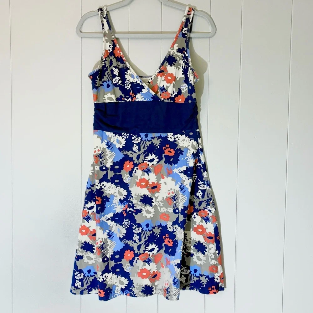 Patagonia Mini Athletic Dress Organic Cotton Floral Sleeveless Medium - Picture 1 of 5
